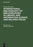 International Bibliography Of Bibliographies In Libraries And Information Science 3598111444 Book Cover