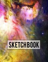 Sketch Book: Nebula Space Design - Large 8.5x11 Drawing Notebook 1077315953 Book Cover