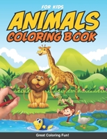 Animals kids Coloring Book: JUMBO with lions, fishes, giraffes, monkeys, tigers and more for kids boys girls 3,4,6,7,8 activity fun creative coloring artistic B08457LKJT Book Cover