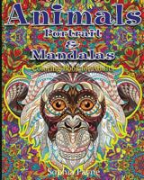 Animals Portrait & Mandalas: Coloring Book for Adults 1539960978 Book Cover