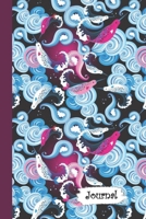 Journal: Pink Purple Narwhal Themed Diary with Blank Lined Notebook Paper 1710279087 Book Cover