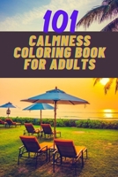 101 calmness coloring book for adults: A stress relief coloring book to calm your mind - adults coloring beautiful designs of beach, cozy houses, ... more for the relaxation of the body and soul. B0CTCR9YDP Book Cover