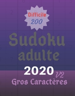 Sudoku adulte: 2020 difficile B084DFY5TB Book Cover