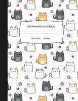 Graph Paper Notebook: Grid Paper Notebook, Quad Ruled, Graphing Paper Book, Cute Kawaii Cats 1081132124 Book Cover