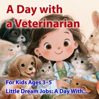A Day with a Veterinarian: A Fun and Gentle Picture Book About Caring for Pets, Animal Checkups, and the Work of a Veterinarian. For Kids Ages 3–5. (Little Dream Jobs: A Day With...) B0HJX3WJJR Book Cover