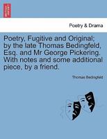 Poetry, Fugitive and Original 1241033978 Book Cover