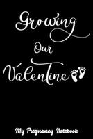 Growing Our Valentine: Pregnancy Journal, 6"x9", Black And White, Journal For Pregnant Women 1661919707 Book Cover