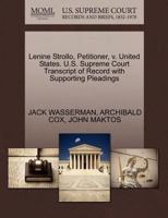 Lenine Strollo, Petitioner, v. United States. U.S. Supreme Court Transcript of Record with Supporting Pleadings 127053386X Book Cover