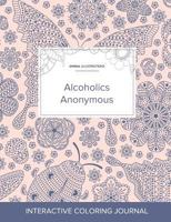 Adult Coloring Journal: Alcoholics Anonymous (Animal Illustrations, Turquoise Marble) 1360891404 Book Cover