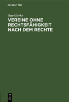 Vereine ohne Rechtsfähigkeit nach dem Rechte 3112672011 Book Cover