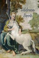 Address Book: Unicorn themed 6x9 100 pages 1081044861 Book Cover