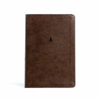 CSB Personal Size Giant Print Bible, Brown LeatherTouch, Indexed 1430082496 Book Cover