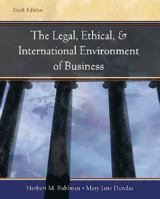 Legal, Ethical and International Environment of Business 0324061838 Book Cover