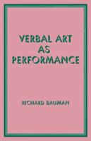 Verbal Art As Performance 0881330485 Book Cover