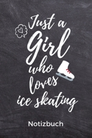 Just a Girl Who Loves Ice Skating Notizbuch: A5 Notizbuch PUNKTIERT f�r Eiskunstl�ufer Eiskunstlauf Training Geschenkidee Eiskunstlauf Schlittschuhlaufen Schlittschuhe Wintersport 1674055242 Book Cover