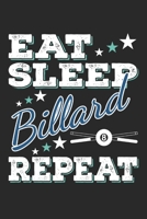 Eat Sleep Billard Repeat: Funny Cool Billard Journal Notebook Workbook Diary Planner-6x9 - 120 Dot Grid Pages - Cute Gift For All Billard Players, Clubs, Champions, Enthusiasts, Fans 1705900496 Book Cover