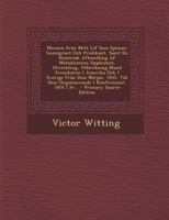 Minnen Fr�n Mitt Lif Som Sj�man: Immigrant Och Predikant, Samt En Historisk Afhandling Af Metodismens Uppkomst, Utveckling, Utbredning Bland Svenskarne I Amerika Och I Sverige Fr�n Dess B�rjan, 1845,  1295324202 Book Cover