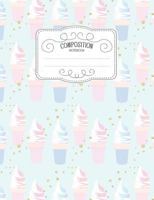 Composition Notebook: Kawaii College Ruled Narrow Line Comp Books for School - Summer Pastel Ice Cream 1797506358 Book Cover