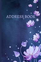 Address Book: Address Logbook Notebook/Journal In Alphabetic Order Blue Floral, Keep Track Of Addresses, Email, Phone, Birthdays and More, Alphabetical Organizer (6" x 9") 1677647116 Book Cover