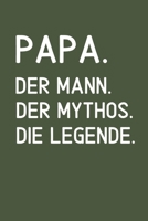PAPA. DER MANN. DER MYTHOS. DIE LEGENDE: A5 Notizbuch BLANKO als Geschenk zum Geburtstag für Papa | Danke-buch | Für Väter zum Vatertag | schöne ... | Journal | Kalender (German Edition) 1712057243 Book Cover