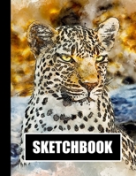 Sketchbook: Leopard Cover Design White Paper 120 Blank Unlined Pages 8.5 X 11 Matte Finished Soft Cover 1704352754 Book Cover