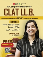 GKP CLAT & AILET 2027 Preparation Book (LLB) Complete Guide by Priya Jain Fully Solved Papers of CLAT & AILET 2026 Law Entrance Exam Book 9369144633 Book Cover