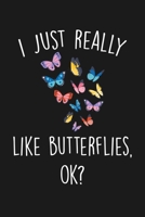 I Just Really Like Butterflies Ok: Blank Lined Notebook To Write In For Notes, To Do Lists, Notepad, Journal, Funny Gifts For Butterflies Lover 1677316306 Book Cover