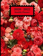 2020-2022 Monthly Planner: Red And Pink Roses Colorful Floral Flower Design Cover 2 Year Planner Appointment Calendar Organizer And Journal Notebook 1696359570 Book Cover