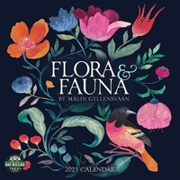 Flora & Fauna 2023 Wall Calendar by Malin Gyllensvaan | 12" x 24" Open | Amber Lotus Publishing 1631369261 Book Cover