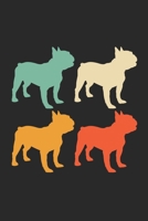 French Bulldog Notebook - Retro French Bulldog Journal - Vintage French Bulldog Diary: Medium College-Ruled Journey Diary, 110 page, Lined, 6x9 (15.2 x 22.9 cm) 1707625891 Book Cover