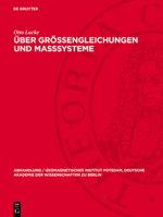 Über Größengleichungen Und Maßsysteme 3112787609 Book Cover