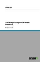 Zum Budgetierungsansatz Better Budgeting 3640524977 Book Cover