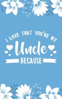 I Love That You're My Uncle Because: 5x8" 101 Page Prompted Fill In Blank I Love You Funny Family Relatives Gratitude Gift Idea 1700202448 Book Cover
