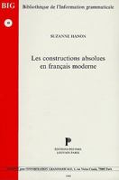 Les Constructions Absolues En Francais Moderne 2904685189 Book Cover