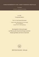 Serologische Untersuchungen Zur Klarung Des Zusammenhangs Zwischen Herpes Genitalis Und Cervix-Carcinom 3663053148 Book Cover