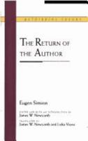 The Return of the Author (Rethinking Theory) 0810112736 Book Cover