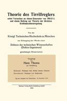 Theorie Des Tirrillreglers Nebst Versuchen an Einem Generator Von 700 Kva Und Einem Beitrag Zur Theorie Der Direkten Kraftmaschinenregelung 3662229781 Book Cover