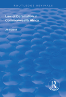 Law of Defamation in Commonwealth Africa (Law, Social Change & Development) 1138323055 Book Cover