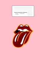 Graph Composition Notebook: Mouth with Tongue Sticking Out Retro 70s 80s Lip Icon Gift - Pink Math, Physics, Science Exercise Book - 5x5 Graph Paper - Gift For Kids, Teens, Boys, Girls - 7.5x9.75 100  1688128271 Book Cover