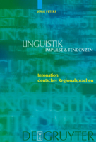 Intonation Deutscher Regionalsprachen (Impulse & Tendenzen) (Linguistik: Impulse & Tendenzen) (German Edition) 3110190966 Book Cover