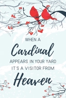 When a Cardinal Appears in Your Yard It's a Visitor From Heaven: 6x9 Dot Bullet Notebook/Journal Empowered Believe Positivity Gift Idea 1708427961 Book Cover