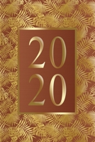 2020: Calendar, DIN-A5 paperback format, weekly planner with space for notes, holidays, year-round overview. White paper with beautiful, artistic ... Gold Noble Look Metal Optics Chic German 1712202634 Book Cover