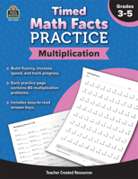 Timed Math Facts Practice: Multiplication 1420621440 Book Cover