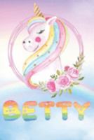 Betty: Betty's Unicorn Personal Custom Named Diary Planner Perpetual Calander Notebook Journal 6x9 Personalized Customized Gift For Someone Who's Surname is Betty Or First Name Is Betty 1691462748 Book Cover