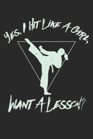 Yes I Hit Like A Girl Want A Lesson Martial Arts: Dot Grid Yes I Hit Like A Girl Want A Lesson Martial Arts / Journal Gift - Large ( 6 x 9 inches ) - 120 Pages Softcover 1677380152 Book Cover