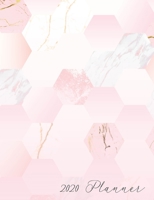 2020 Planner: Geometric Rose Gold Marble 7.44 X 9.69 Organizer January to December One Full Year of Task Management 1692354787 Book Cover