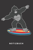 Notizbuch: Notizbuch Notizheft Schreibbuch 110 Seiten Punkteraster Punkte DIN A5 Affe Gorilla Dschungel Safari Afrika Zoo Tierpfleger Tier Tiere Djungel Surfer Surfen Surfboard Surf Meer Wasser 1708475729 Book Cover