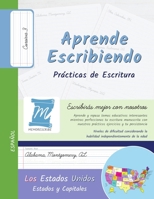 Aprende Escribiendo, Práctica de Caligrafía y Escritura Manuscrita - Estados y Capitales de los Estados Unidos - Letra Cursiva, Nivel 3: Niños y ... - Estados Y Capitales) (Spanish Edition) B0DS4574FP Book Cover