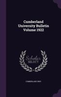 Cumberland University Bulletin Volume 1922 1355367816 Book Cover