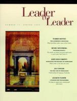 Leader Leader V12 99 Urnal Sponsored by the Peter F. Drucker Foundation for Nonprofit Management) (Leader to Leader) 0787948780 Book Cover
